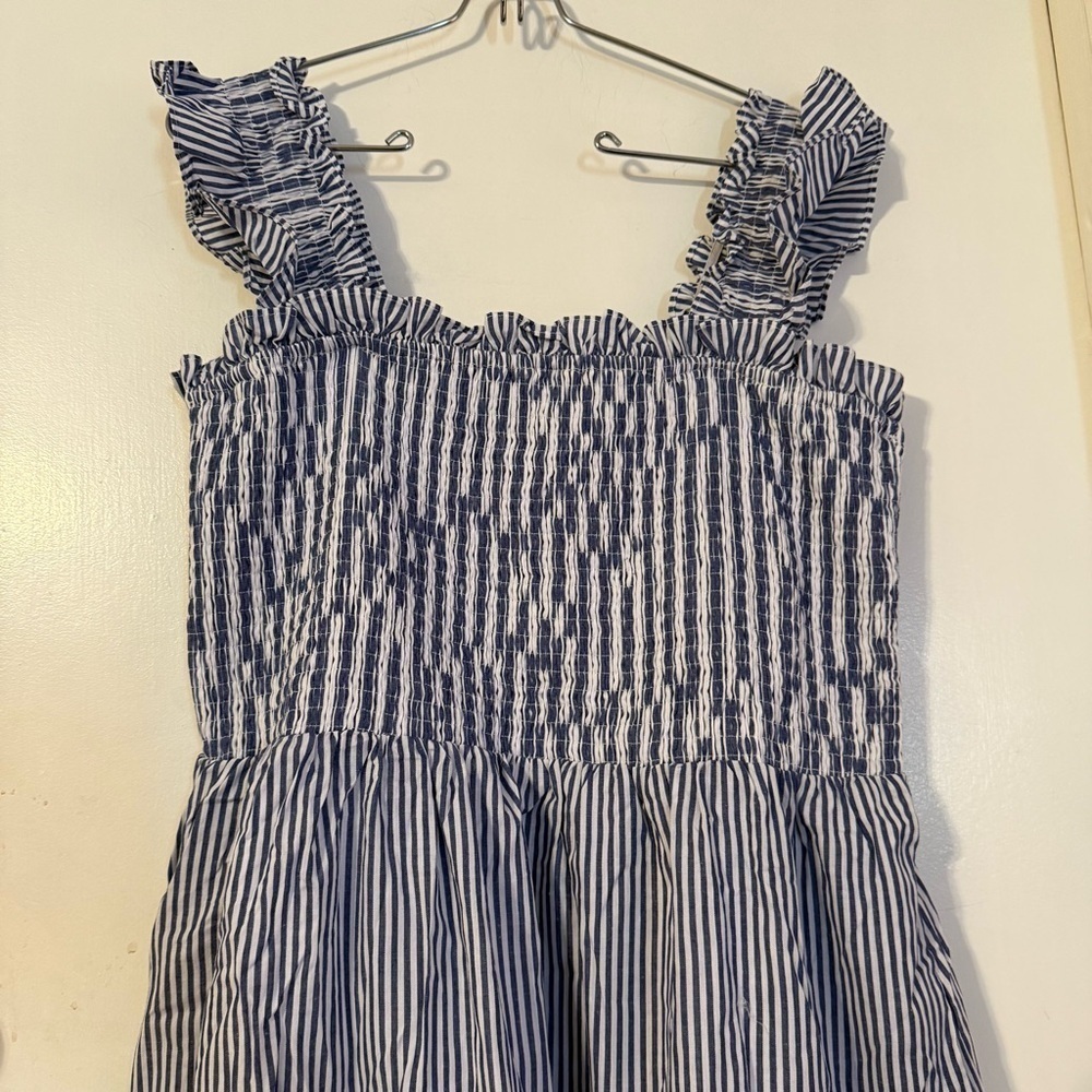NEW Sugarlips Katie Striped Smocked Bodice Tiered Midi Dress Sz XL Milkmaid Chic - Picture 3 of 16